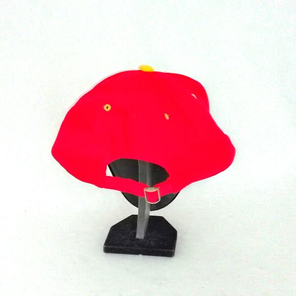 Red Ferrari Embroidered Baseball Cap Hat Gold Emblems Adjustable Hook & Loop - Picture 4 of 7